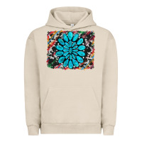 Pigment French Oak cowhide and serape gemstone background Urban Hoodie - RanaPortraitStore