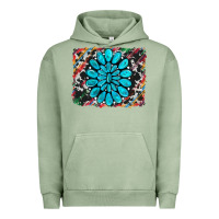 Pigment Oil Green cowhide and serape gemstone background Urban Hoodie - RanaPortraitStore