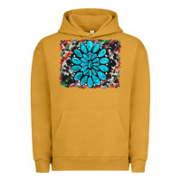 Cowhide And Serape Gemstone Background Urban Hoodie | Teevron