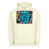 Pigment Pistachio cowhide and serape gemstone background Urban Hoodie - RanaPortraitStore