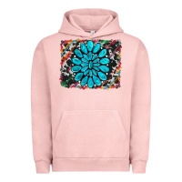 Pigment Salmon cowhide and serape gemstone background Urban Hoodie - RanaPortraitStore