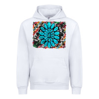 White cowhide and serape gemstone background Urban Hoodie - RanaPortraitStore