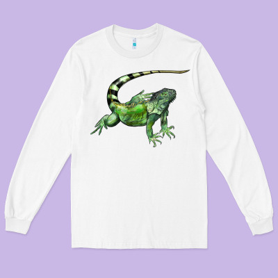 İguana Long Sleeve Tee Designed By Lillyallendesigns