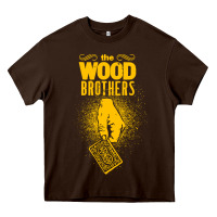 Chocolate Brown the wood brothers blues Heavy Core Tee - linhVisuals