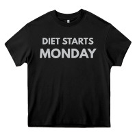 Black diet starts monday Heavy Core Tee - linhVisuals