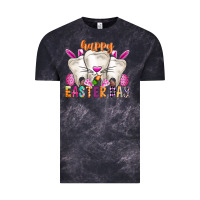 Cloud Black Happy Easter Vintage Tee - CowhideDigitalArt