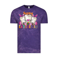 Cloud Purple Happy Easter Vintage Tee - CowhideDigitalArt