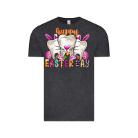 Vintage Black Happy Easter Vintage Tee - CowhideDigitalArt
