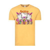 Vintage Mustard Happy Easter Vintage Tee - CowhideDigitalArt