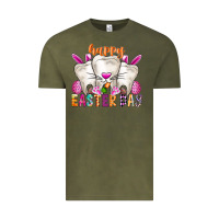 Vintage Olive Happy Easter Vintage Tee - CowhideDigitalArt