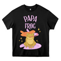 Black papa frog Heavy Core Tee - linhVisuals