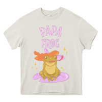 Cream papa frog Heavy Core Tee - linhVisuals