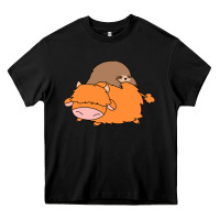 Black sloth and highland cow Heavy Core Tee - linhVisuals