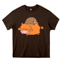 Chocolate Brown sloth and highland cow Heavy Core Tee - linhVisuals