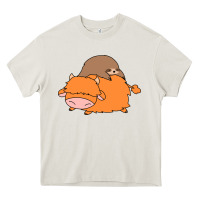 Cream sloth and highland cow Heavy Core Tee - linhVisuals