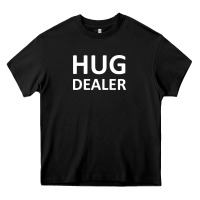 Black hug dealer Heavy Core Tee - linhVisuals
