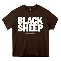 Chocolate Brown black sheep Heavy Core Tee - linhVisuals