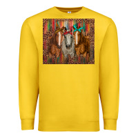 Lemon western horses with bandanas Premium Sweatshirt - RanaPortraitStore