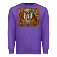 Purple western horses with bandanas Premium Sweatshirt - RanaPortraitStore