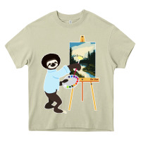 Mossy bob sloth Heavy Core Tee - linhVisuals