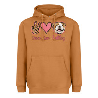 Meerkat Peace Love Bulldog Heavyweight Hoodie - Jasminsmagicworld