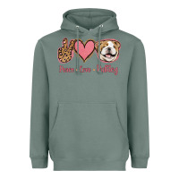 Sage Peace Love Bulldog Heavyweight Hoodie - Jasminsmagicworld