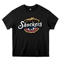 Black biloxi shuckers Heavy Core Tee - linhVisuals