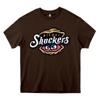 Chocolate Brown biloxi shuckers Heavy Core Tee - linhVisuals