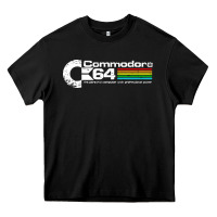 Black #commodore 64 Heavy Core Tee - linhVisuals