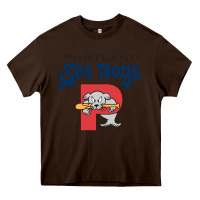 Chocolate Brown sea dogs team Heavy Core Tee - linhVisuals