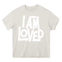 Cream i am loved Heavy Core Tee - linhVisuals