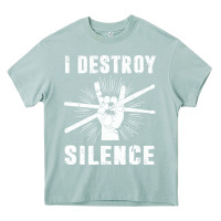 Arona i destroy silence drum set drummer gift Heavy Core Tee - linhVisuals