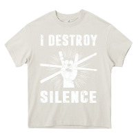 Cream i destroy silence drum set drummer gift Heavy Core Tee - linhVisuals