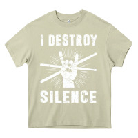 Mossy i destroy silence drum set drummer gift Heavy Core Tee - linhVisuals
