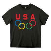 Asphalt OLYMPIC RINGS Heavy Core Tee - linhVisuals