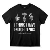 Black i think i have enough plants Heavy Core Tee - linhVisuals