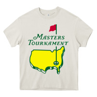 Cream MASTERS TOURNAMENT GOLF Heavy Core Tee - linhVisuals