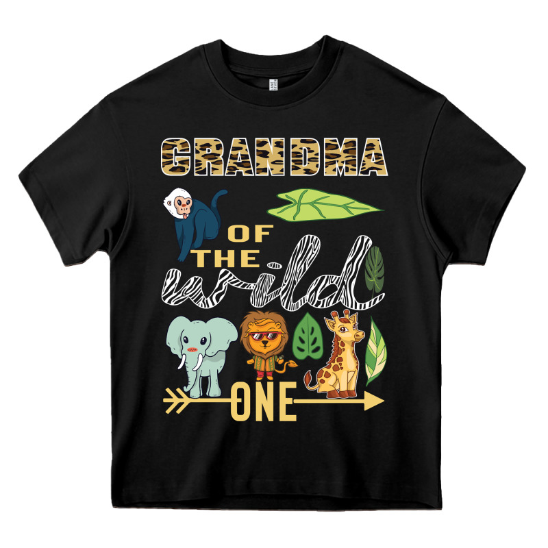 Grandma Of The Wild One Zoo Mother Birthday Safari Jungle Long Sleeve Heavy Core Tee by linhVisuals | Teevron
