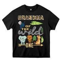 Black grandma of the wild one zoo mother birthday safari jungle long sleeve Heavy Core Tee - linhVisuals