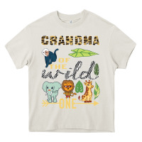Cream grandma of the wild one zoo mother birthday safari jungle long sleeve Heavy Core Tee - linhVisuals