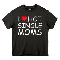 Asphalt i love hot single moms tee red heart hot mother milf mommy t shirt Heavy Core Tee - linhVisuals