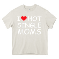 Cream i love hot single moms tee red heart hot mother milf mommy t shirt Heavy Core Tee - linhVisuals