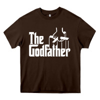 Chocolate Brown godfather Heavy Core Tee - linhVisuals