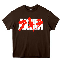 Chocolate Brown black akira Heavy Core Tee - linhVisuals