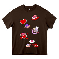 Chocolate Brown valentines day turtles Heavy Core Tee - linhVisuals
