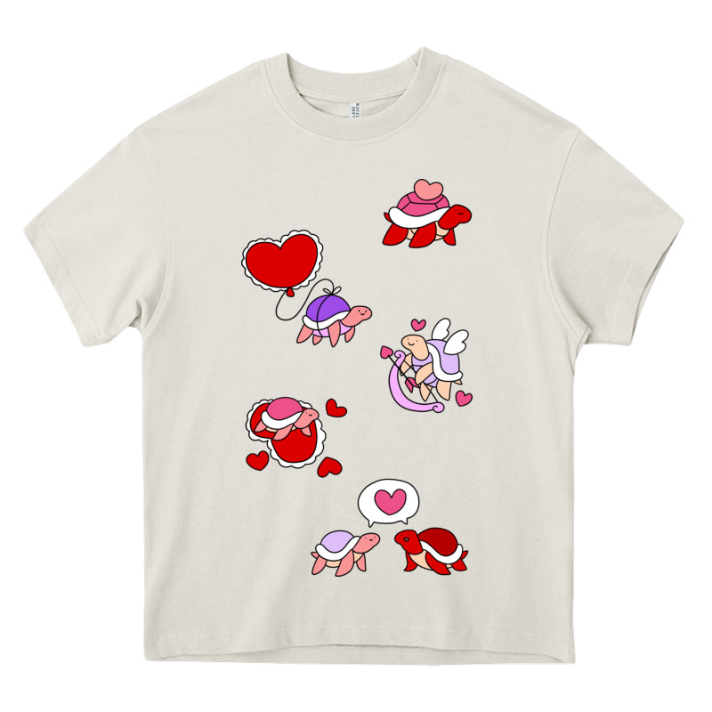 Valentines Day Turtles Heavy Core Tee by linhVisuals | Teevron