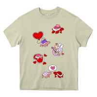 Mossy valentines day turtles Heavy Core Tee - linhVisuals