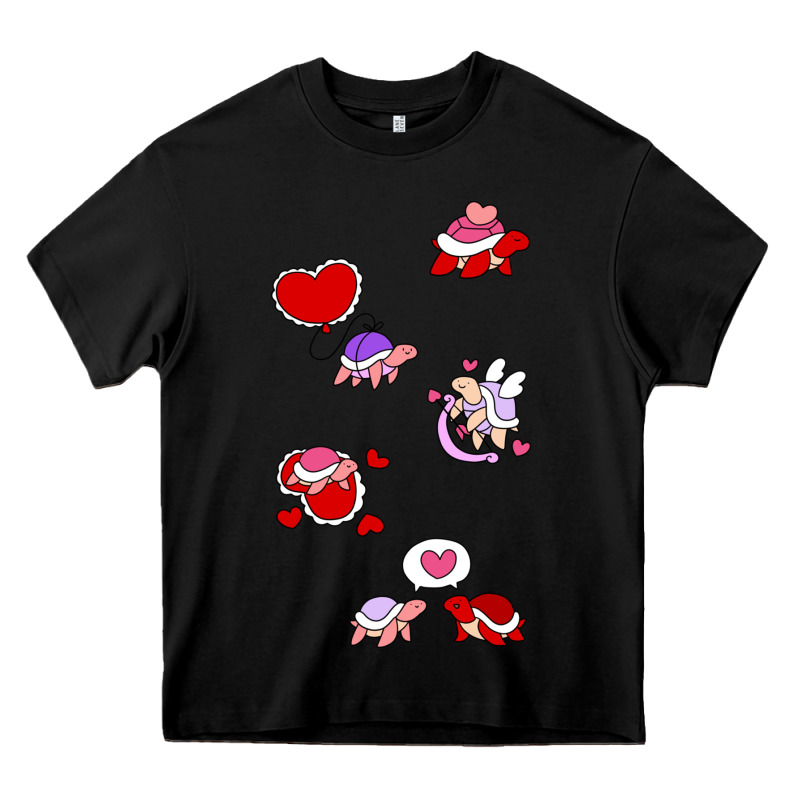 Valentines Day Turtles Heavy Core Tee by linhVisuals | Teevron