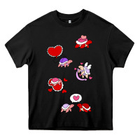 Black valentines day turtles Heavy Core Tee - linhVisuals