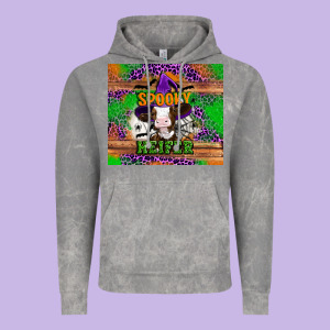 Spooky Heifer Vintage Hoodie Designed By Artiststas